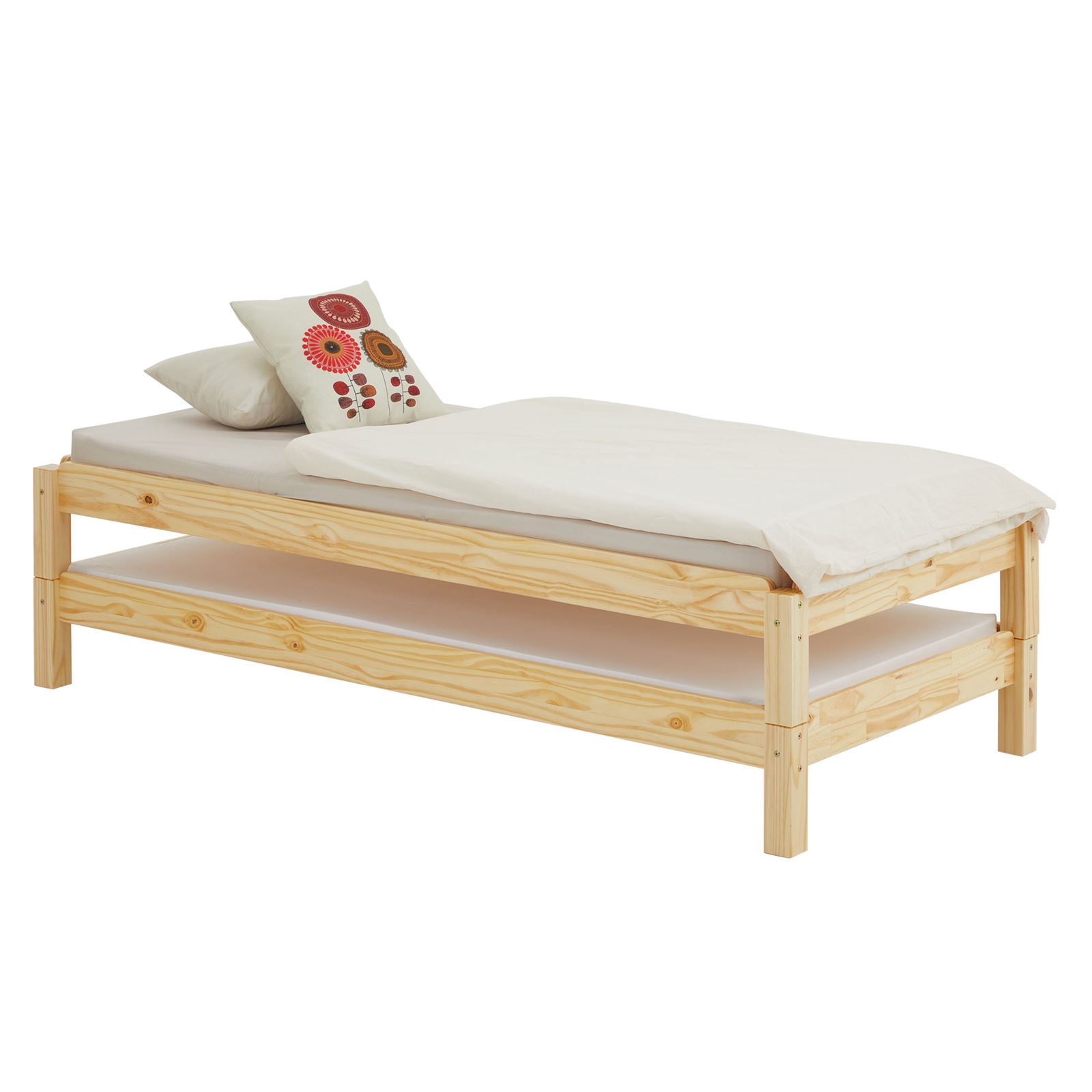 Idimex - Lot De 2 Lits Superposables 80x190 Cm Rino En Pin Massif