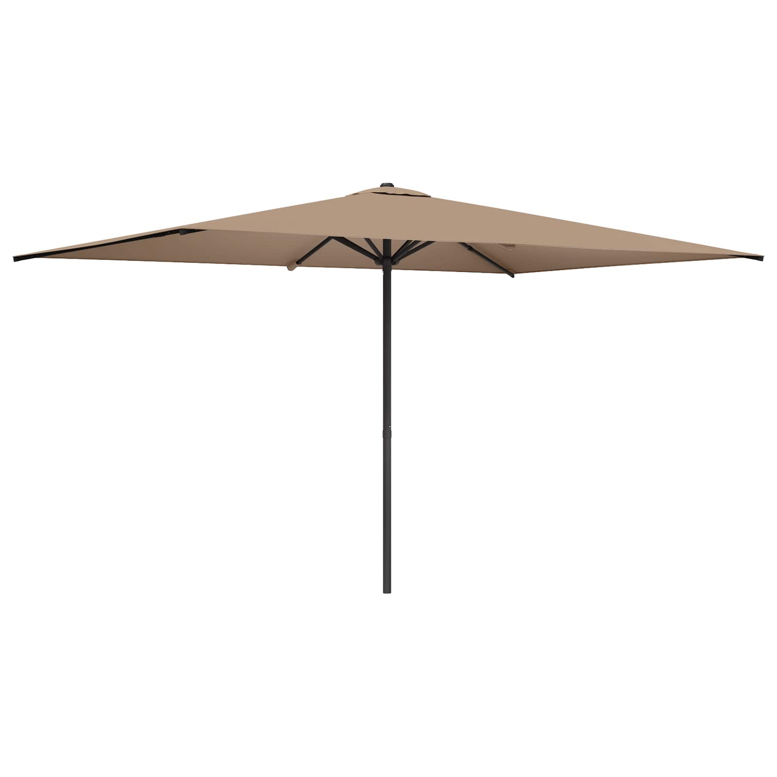 Garden Parasol 200 X 300 Cm Polyester Rectangular Taupe Vidaxl