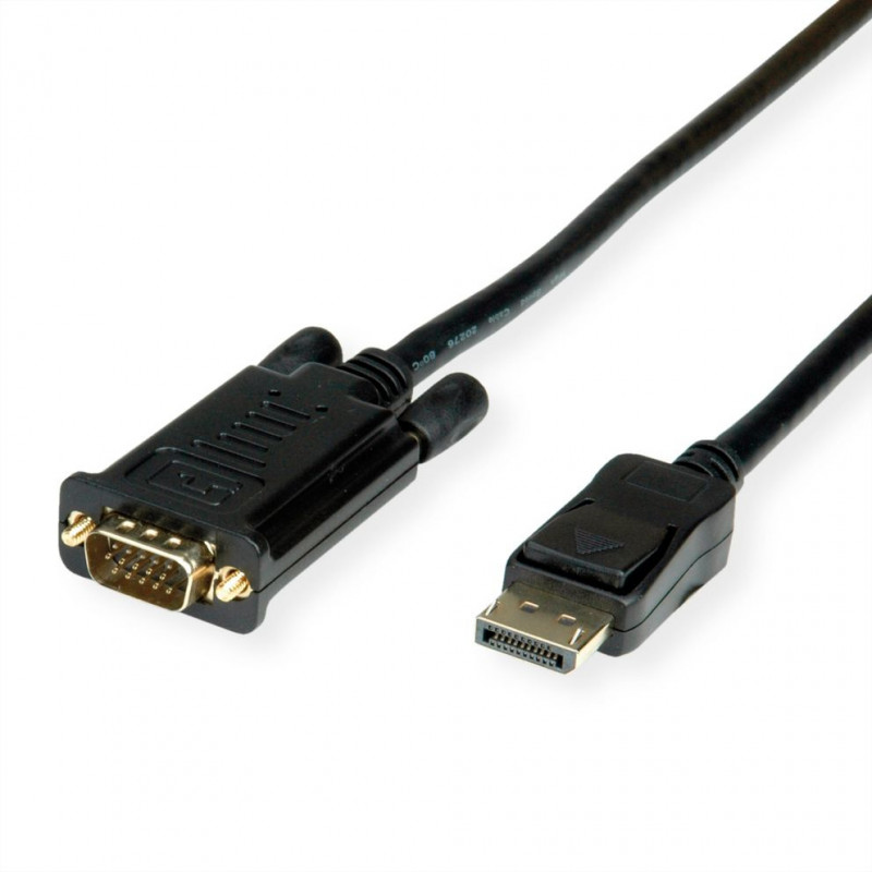 Schwarz Value 11.99.5801 Displayport-Zu-Vga-Kabel 1,5 M - Bild 3