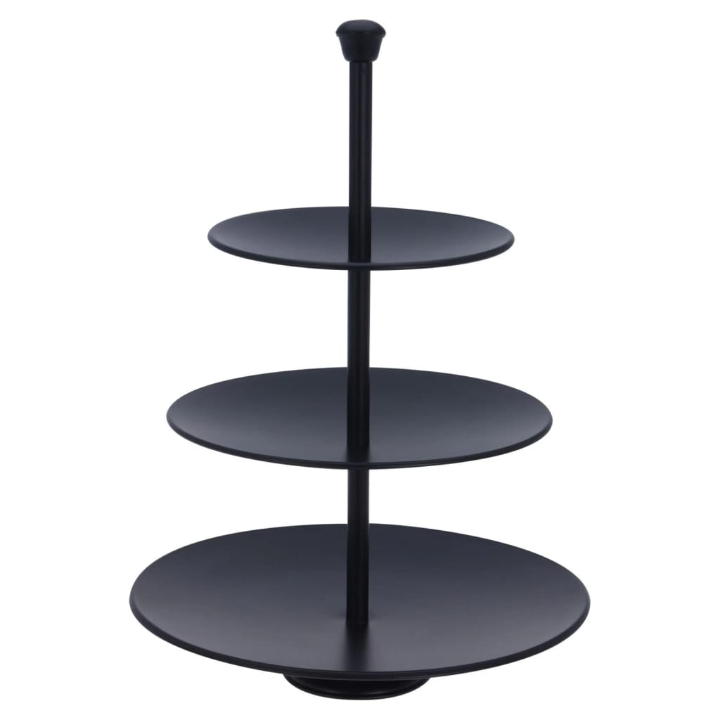 Excellent Houseware - Etagere Mit 3 Ablagen 36,5 Cm Mattschwarz 8719987465765
