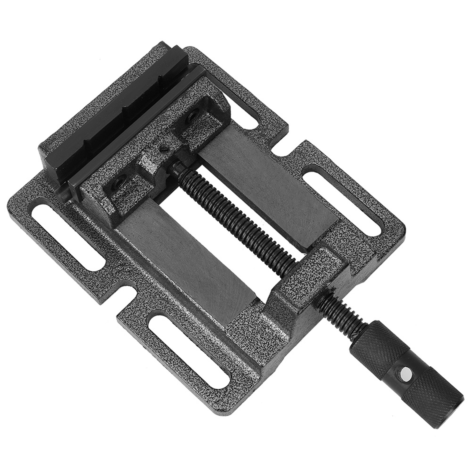 Presse d'établi 6 pouces en fonte, mâchoires acier remplaçables, base rainurée, ouverture 142 mm