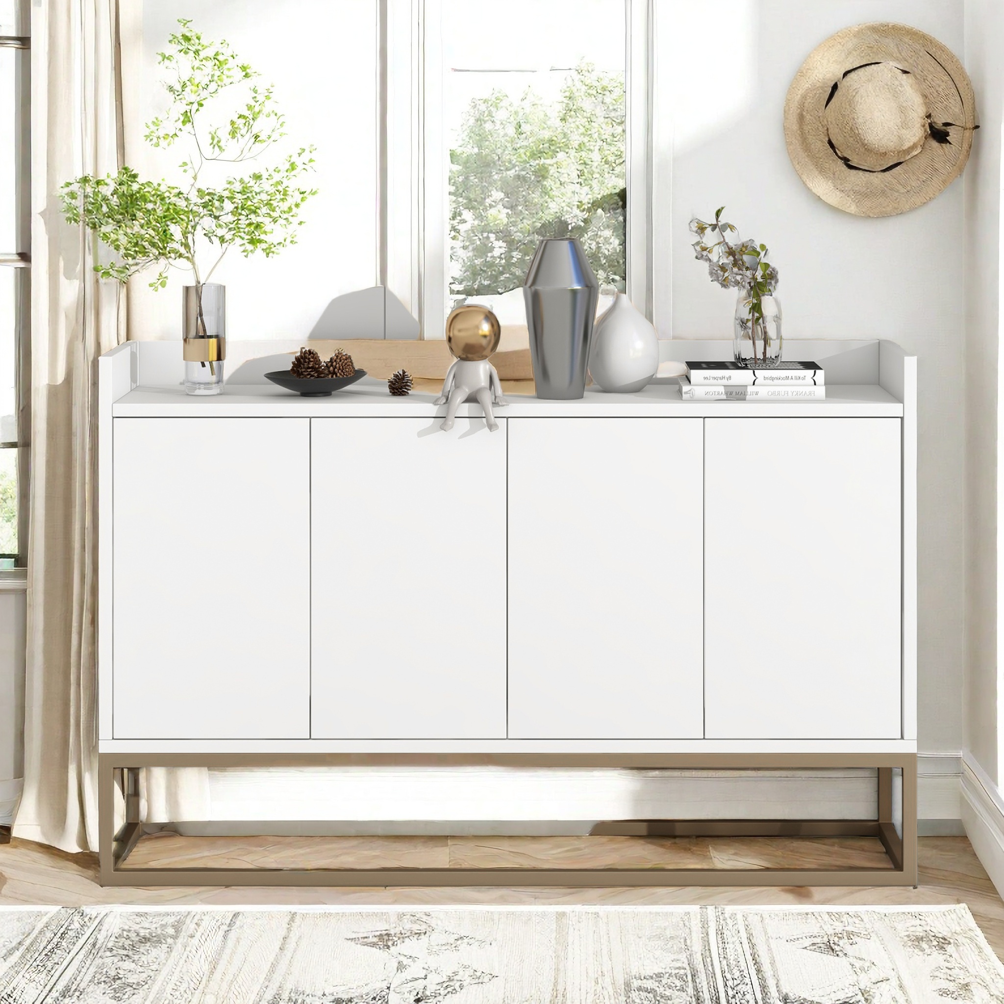Buffet 120 Cm, Avec 4 Portes D'Armoire