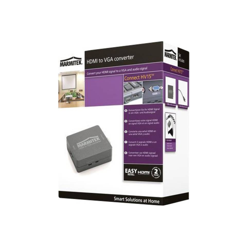 Marmitek Schwarz Hdmi Zu Vga Adapter Connect Hv15, Full Hd