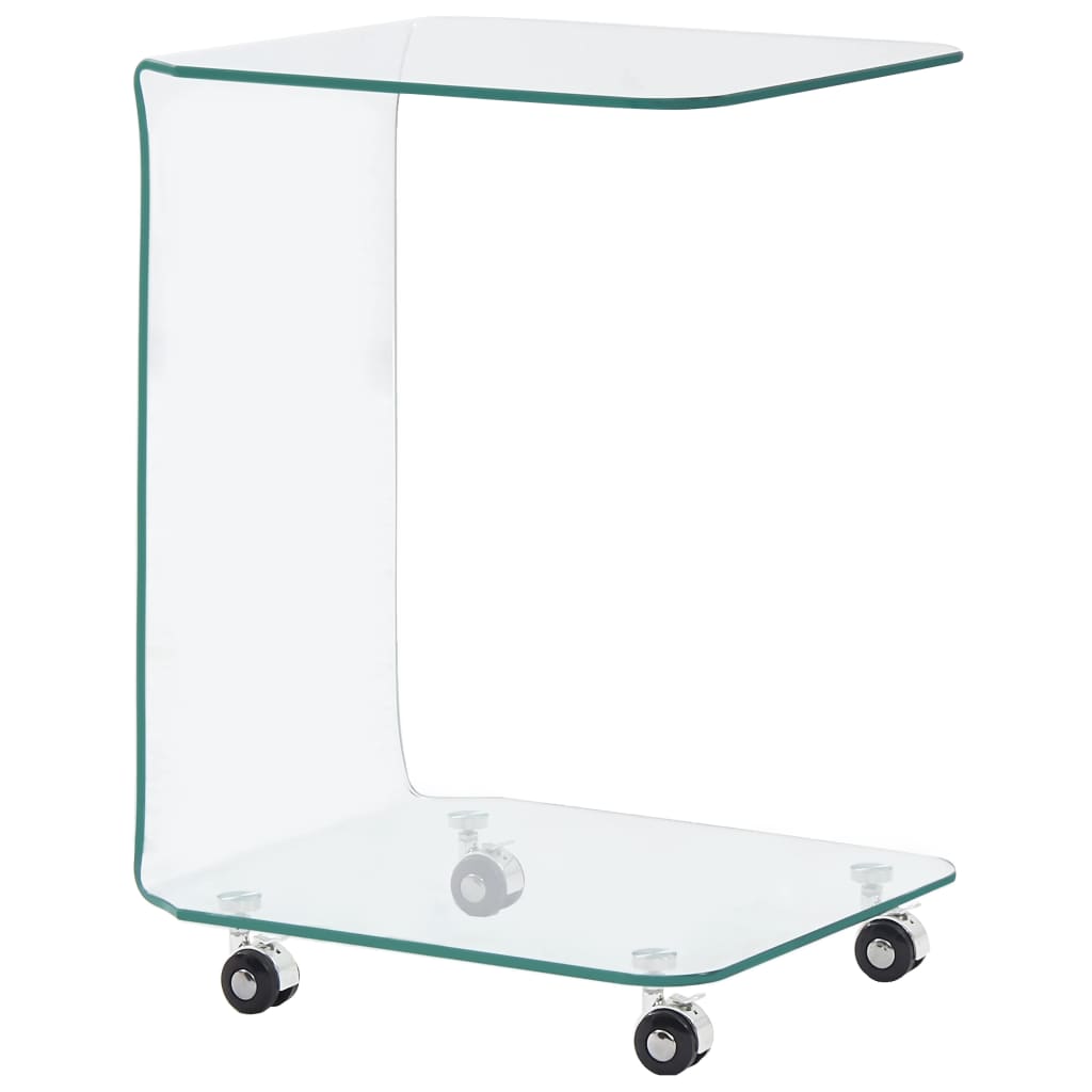 Table Basse 45x40x63 Cm Verre Trempé Vidaxl