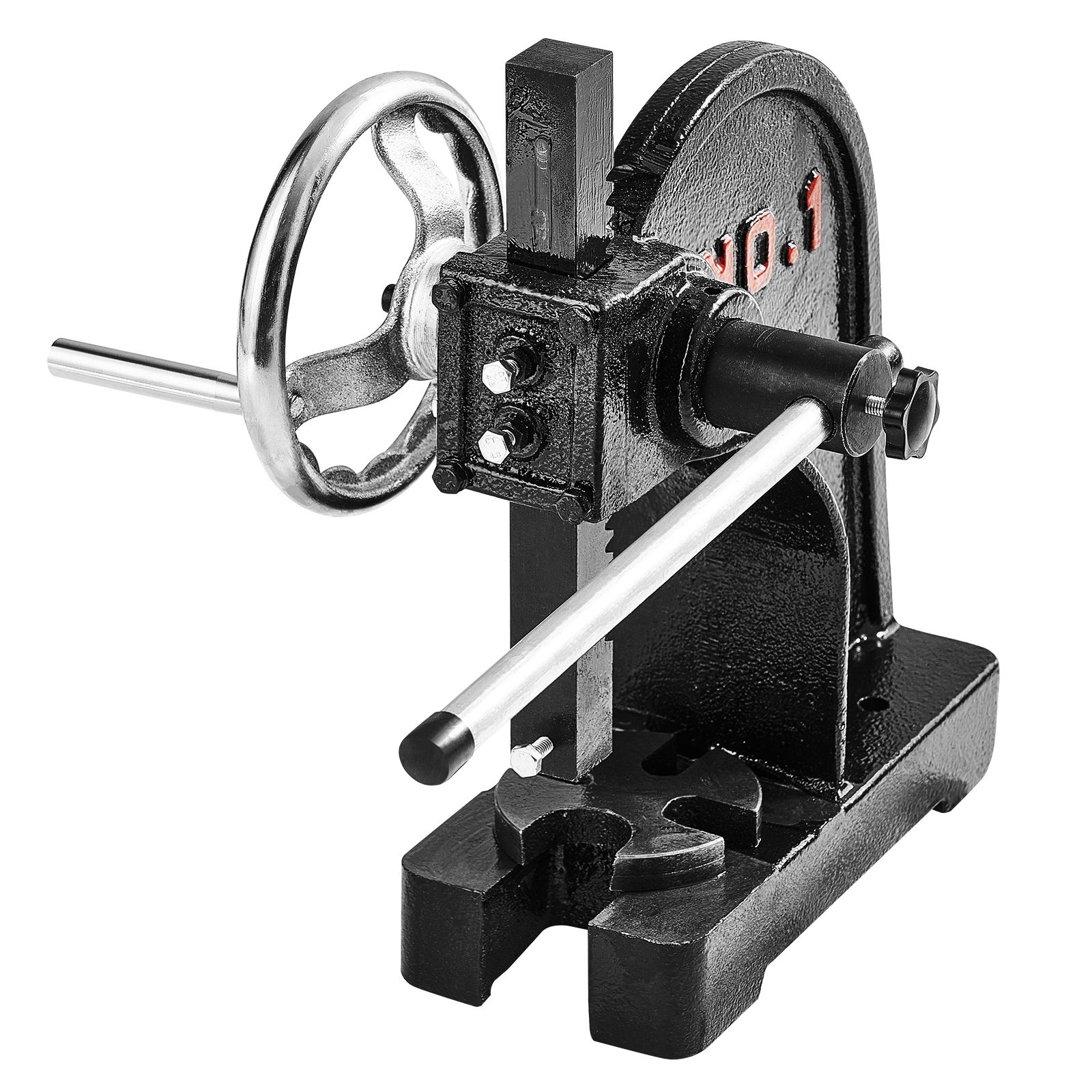 Presse d'établi manuelle 1 tonne en fonte, 3 matrices plate pointe ronde, levier réglable