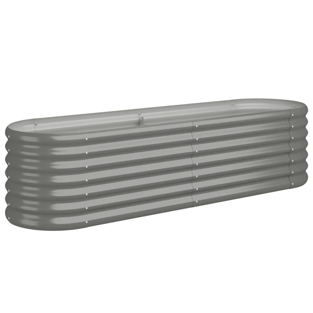 Jardinière,lit Surélevé De Jardin Acier Galvanisé 152x40x36 Cm Gris