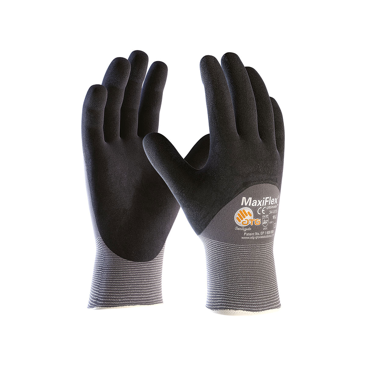 Båstad Schwarz/Grau Schutzhandschuhe, Maxiflex Ultimate Nylon-Strickh. (34-875) (10) - Bild 4