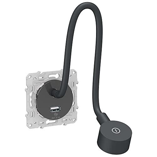 Schneider Electric Odace Lampada Da Lettura Elettrica Antracite 2w