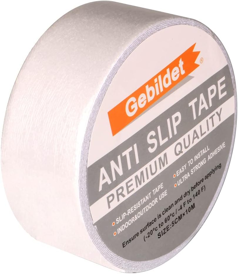 Ruban antidérapant transparent 5 cm x 10 m, adhésif pour escaliers et marches