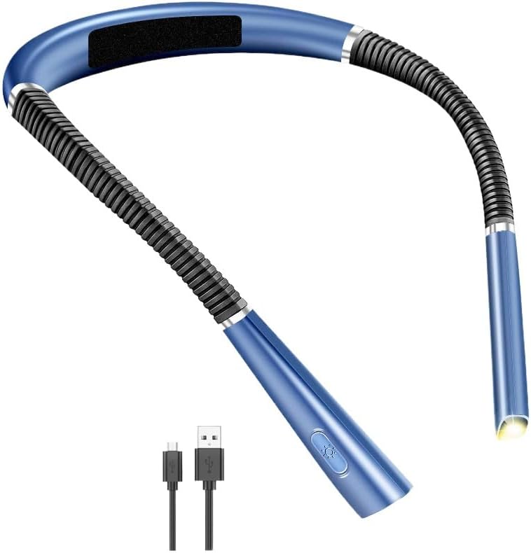 Lampe de lecture flexible à pince, éclairage ciblé pour lire sans déranger, bleu, 2 pièces