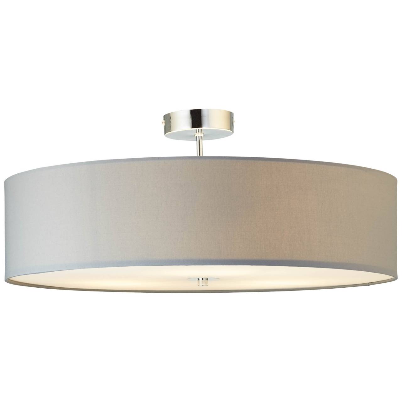 Lampe Andria Deckenleuchte 60cm Chrom/hellgrau 3x A60, E27, 60w, G.f. Normallampen N. Ent. Für Led-leuchtmittel Geeignet Dimmbar Bei Verwendung Geeigneter Leuchtmittel - Brilliant