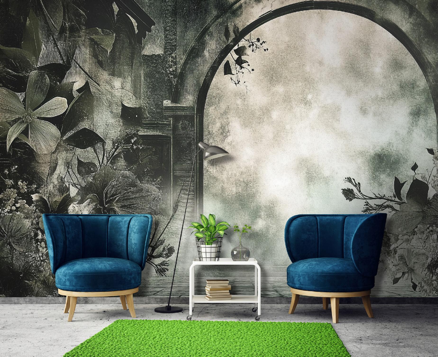 Wallarena Vlies Fototapete Abstrakt 350x250 Cm, Tapeten, Für Wohn Und Schlafzimmer, Vliestapete Wandtapete Tapete 3d Effekt- Inkl. Kleister - Botanisch Nebla