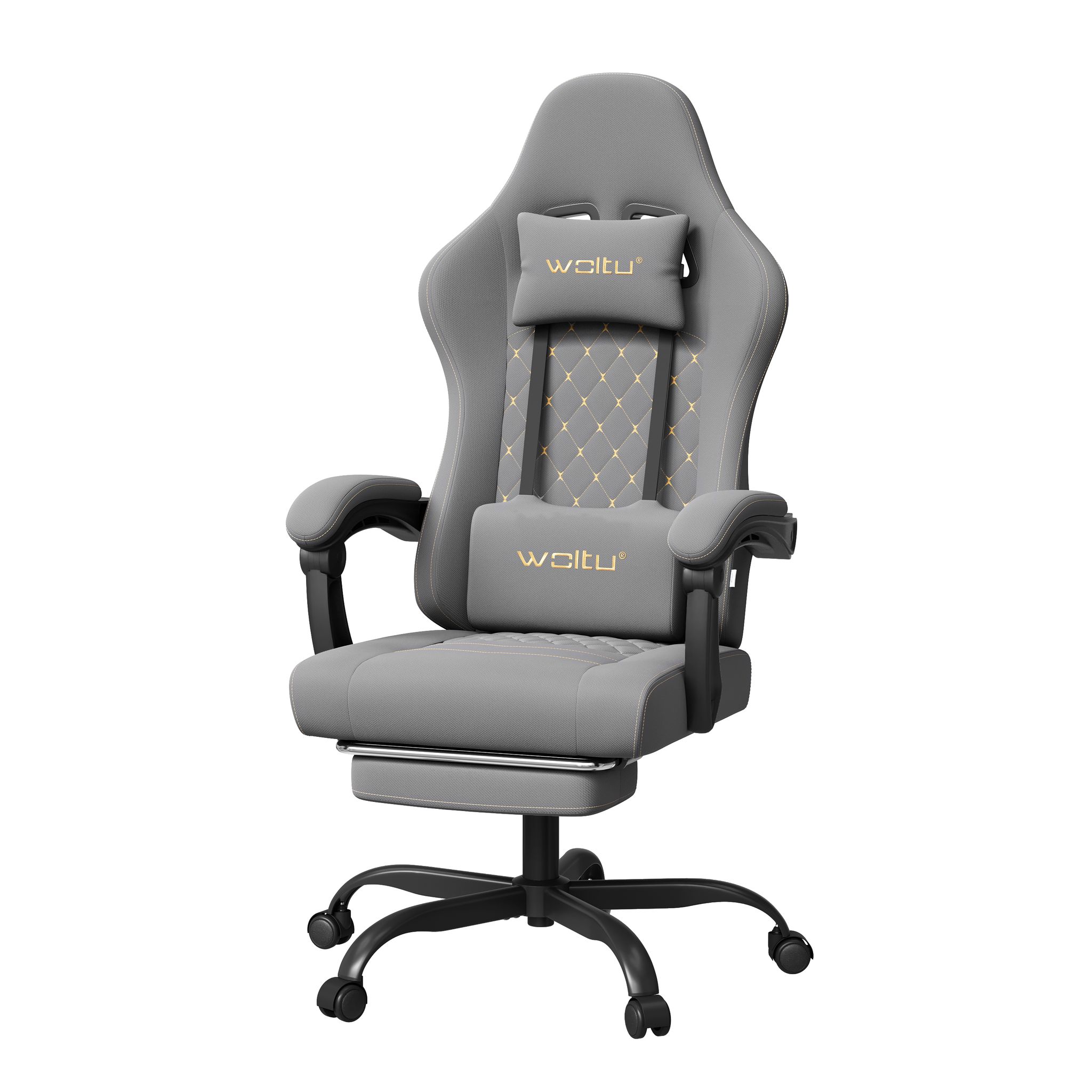 Woltu – Chaise Gaming Massante Ergonomique – Appui-tête Et Repose-pieds