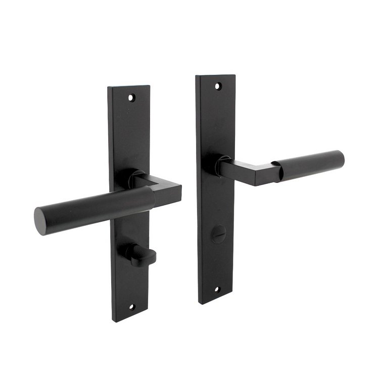 Intersteel Schwarz Langschildschildgarnitur Baustil Zamak F71 Wc 72Mm Din L/R - Image 3