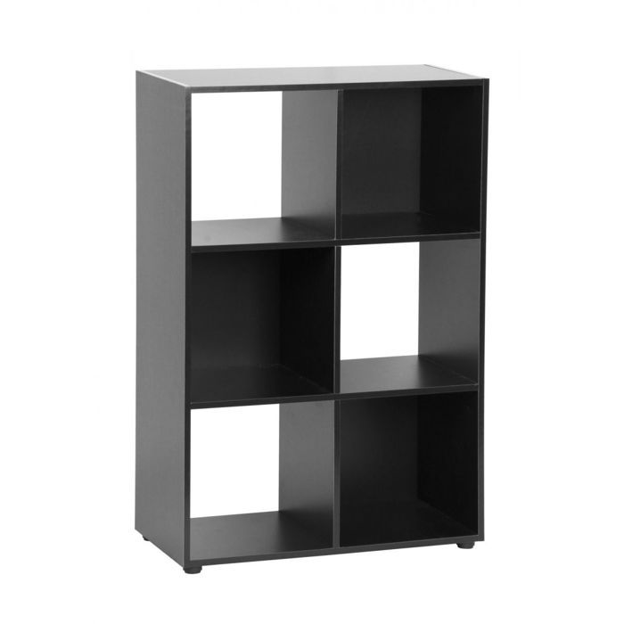 Étagère Bibliothèque - Juanio - 61 X 29,7 X 91 Cm - 6 Cases Ouvertes