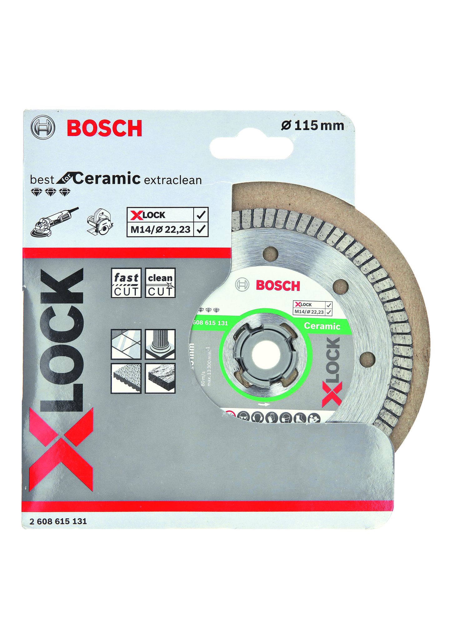 Photo de Bosch Disque diamant Ceramic X-LOCK 2608615131 · Ø 115 mm