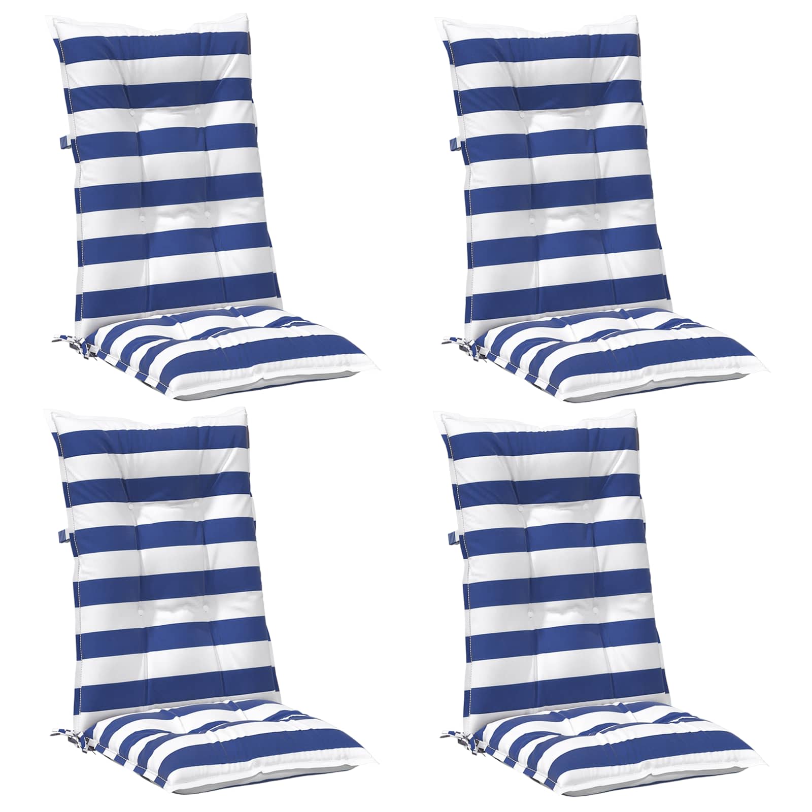 Vidaxl Outdoor Cushion 4 Pcs Fabric Blue And White 120 X 50 X 7 Cm 8721451241720