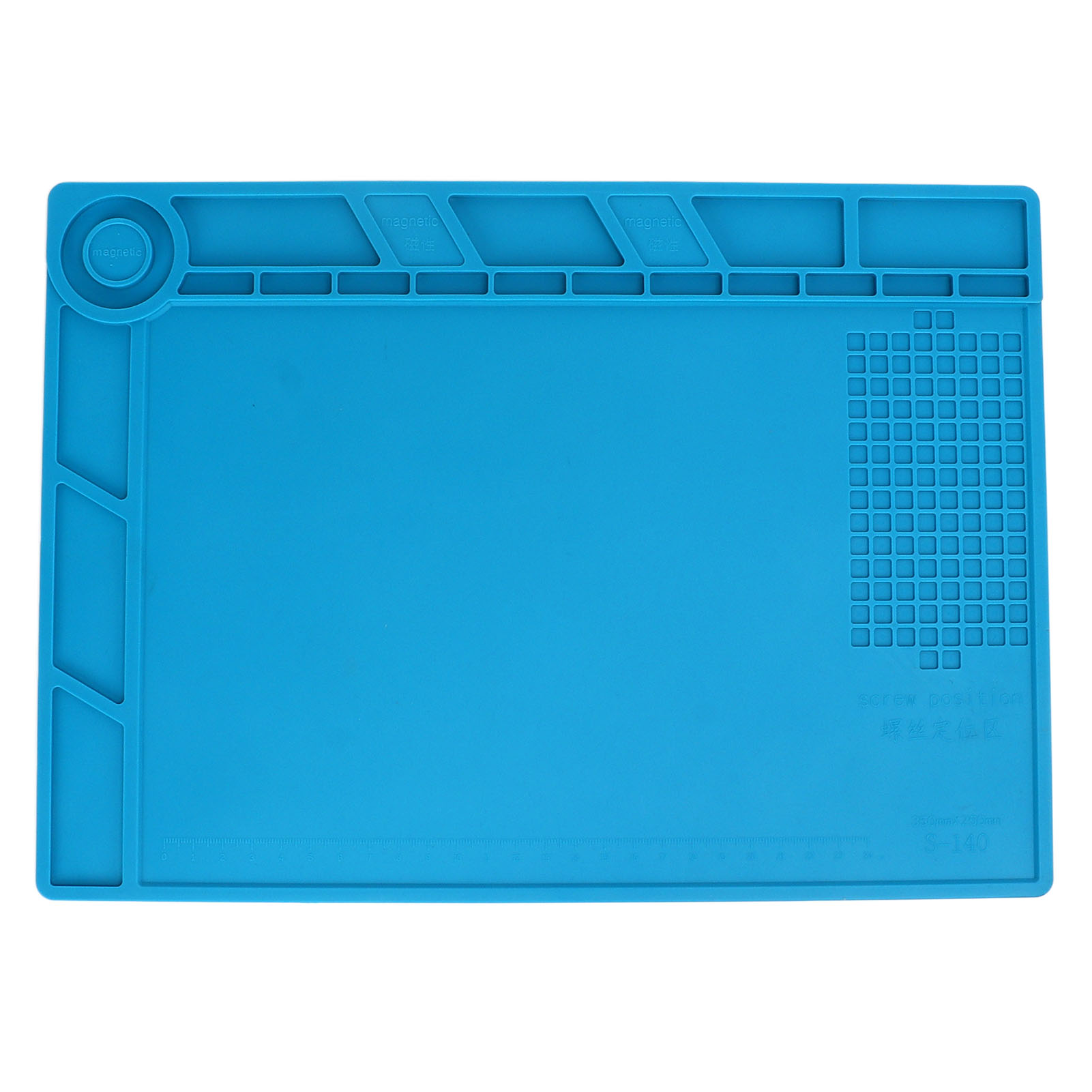 Tapis de réparation en silicone isolant thermique, antidérapant et antistatique, à adsorption magnétique, multicolore