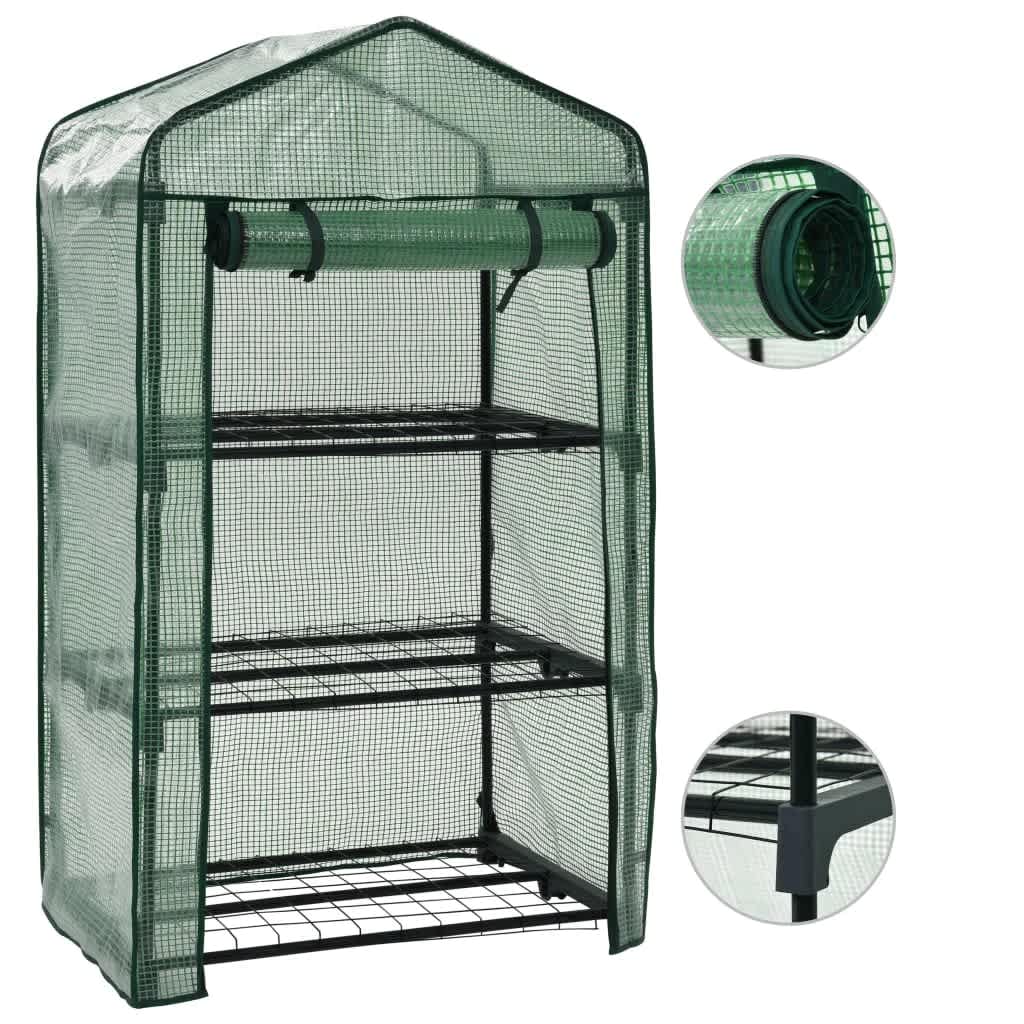 3-tier Mini Greenhouse 69x49x125 Cm Vidaxl