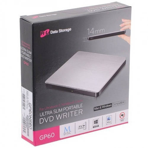 Hitachi - LG GP60NS60 Slim Portable DVD-Writer - DVD-RW Brenner - USB 20 - Silber - Image 5