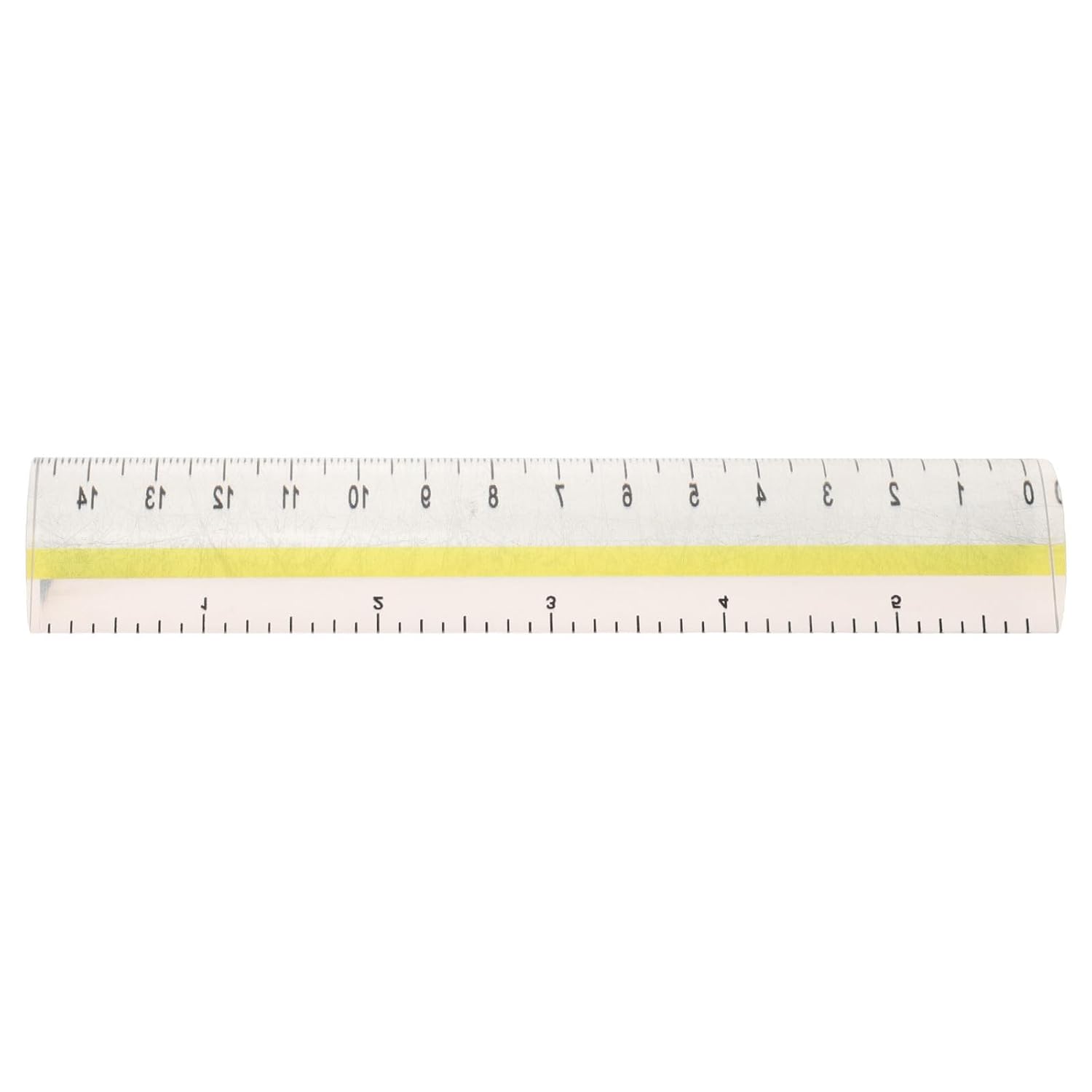 Loupe de lecture transparente en acrylique, règle avec lignes guides, jaune