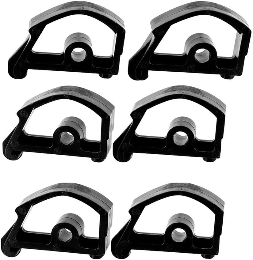 Crochets de fixation pour pieds d'établi, lot de 6, noir, compatibles 131, 032 46 et WM225