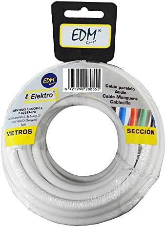 Edm - Schlauchaufroller 3x2,5mm Weiß 5mts