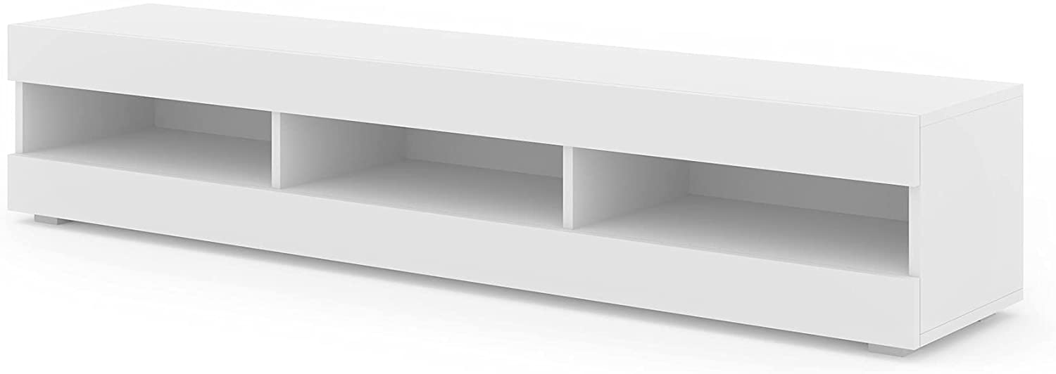 Salone Srl - Meuble Tv Mural Ou Sur Pied Manta 160 Blanc Mat