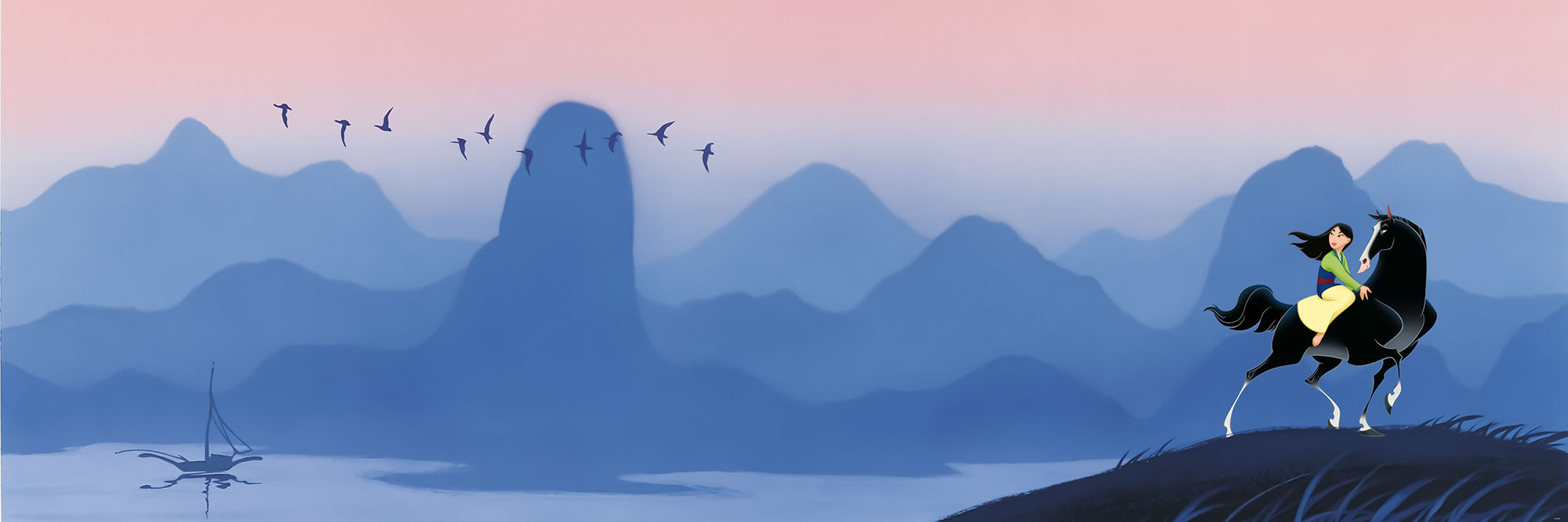 Komar - Poster Géant Intissé Mulan Et Les Collines - 300 X 280 Cm