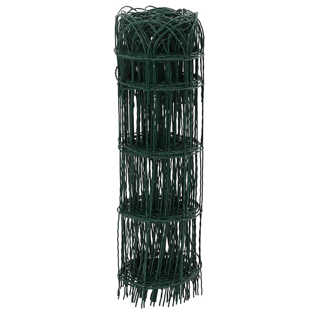 Vidaxl Grün Beetzaun Pulverbeschichtetes Eisen 25×0,65 M