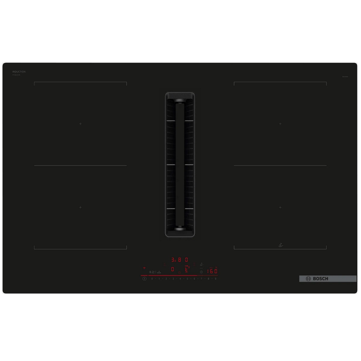 BOSCH Kochfeld mit Dunstabzug "PVQ811H26E" DirectSelect für einfachen Bedienkomfort, Combi Zone für große Töpfe