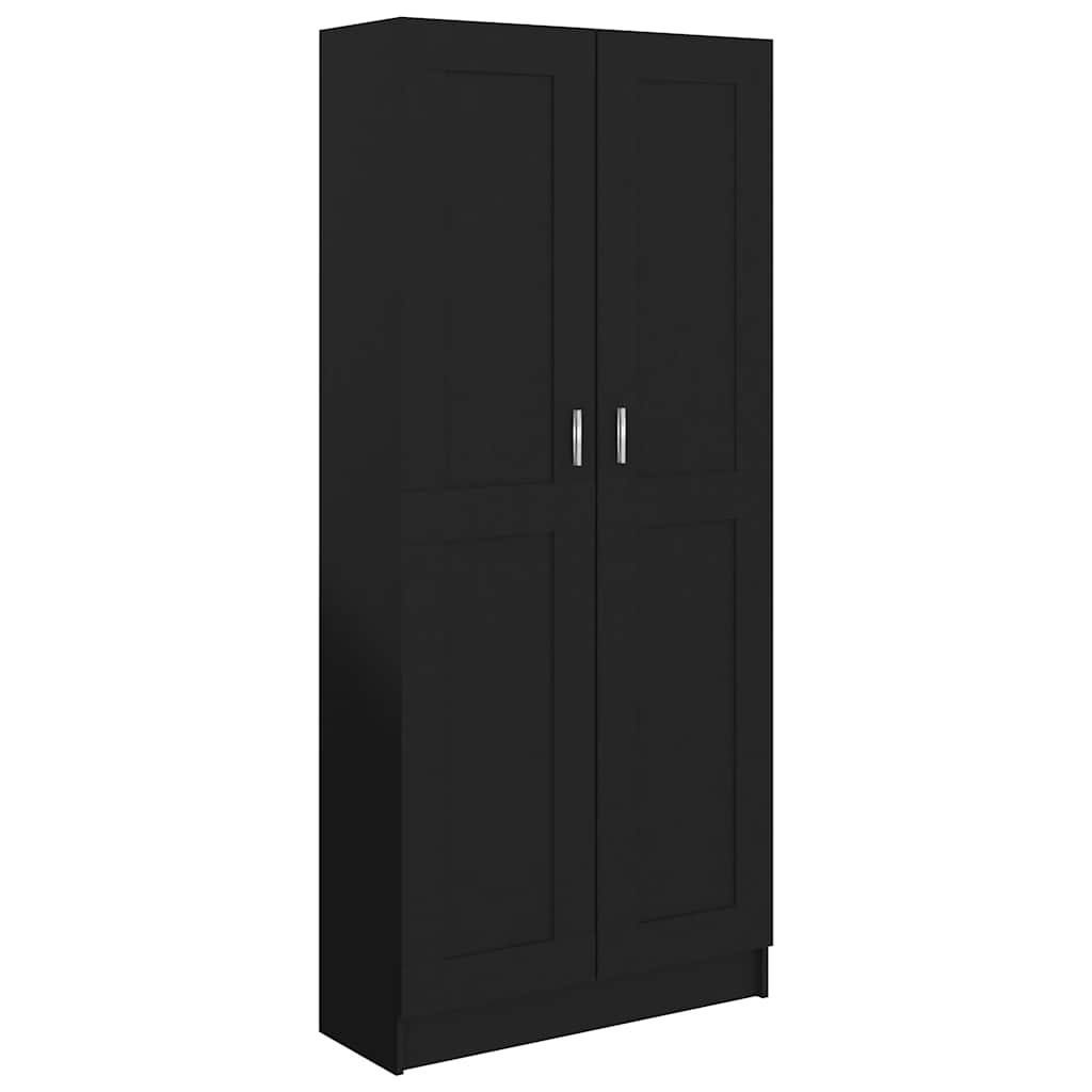 Book Cabinet Black 82.5x30.5x185.5 Cm Engineered Wood Vidaxl
