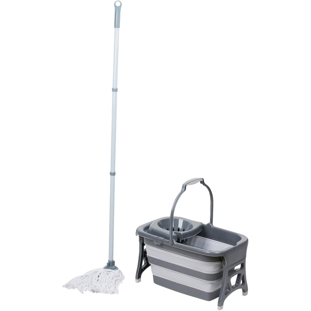 Set Mocio Con Secchio E Wringer Sistema Di Mocio Con Secchio Pieghe...