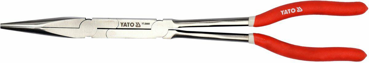 Yato Spitzzange Extra Lang Flachrundzange Radiozange Telefonzange Gerade Und Gebogen Form 45°/90° +340Mm