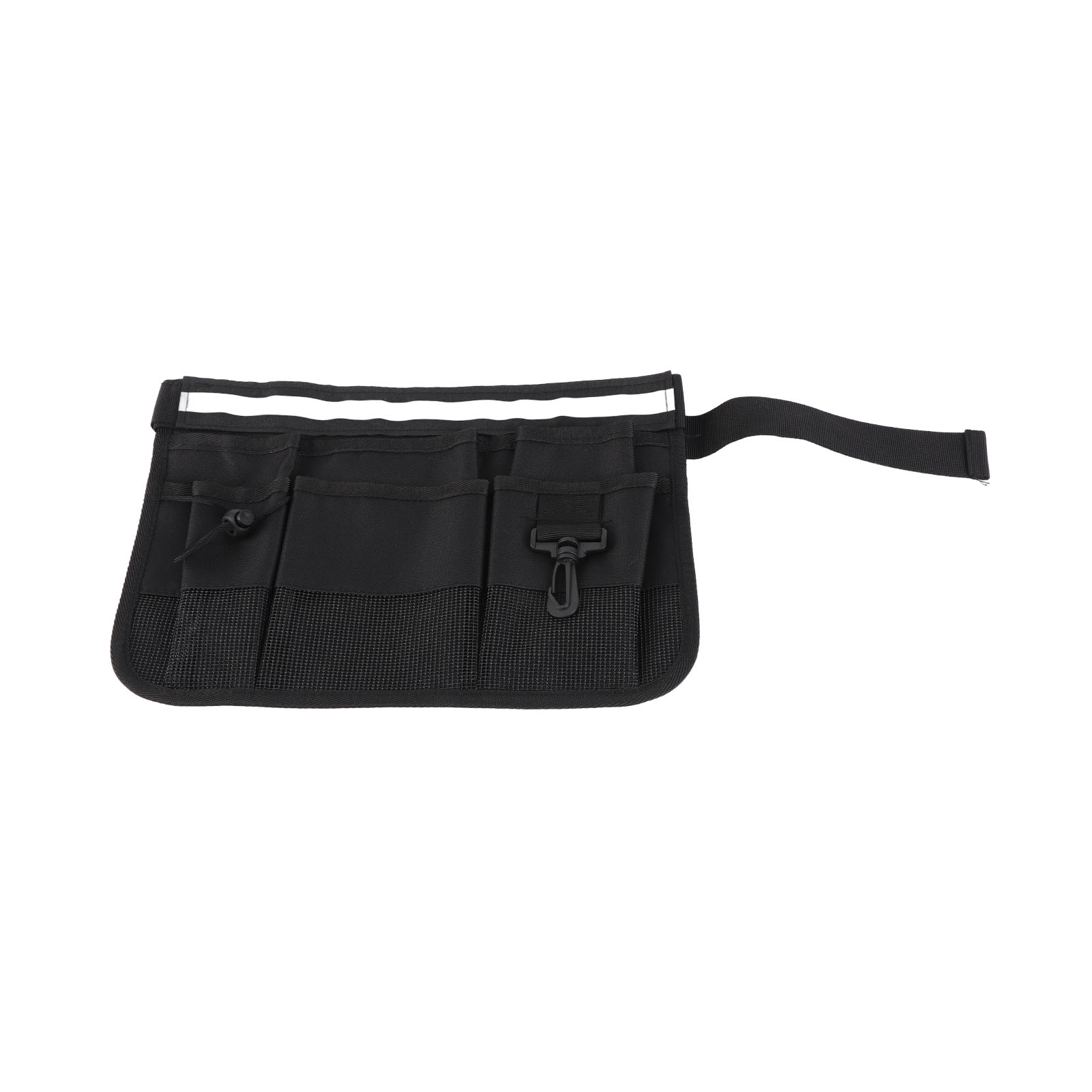 Sacoche de rangement pour outils de jardin, 33,5 x 23,5 cm, multi-poches, bandes réfléchissantes, noir