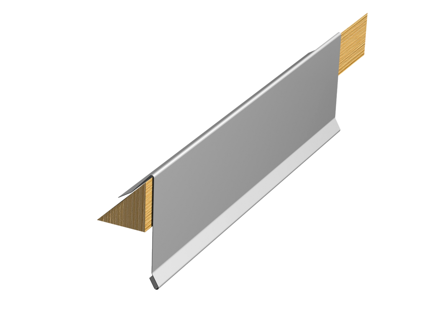 Sarei - Ortblech Für Dreieckleiste 2000 X 185 Mm Natur Dachabschlüsse