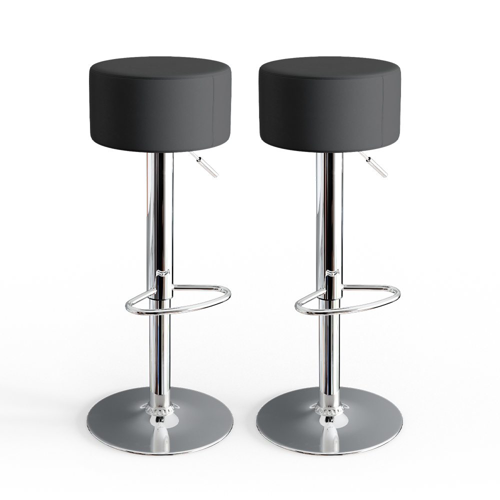 Vicco - Tabouret De Bar, Noir, 33 X 92 Cm 2 Pièces