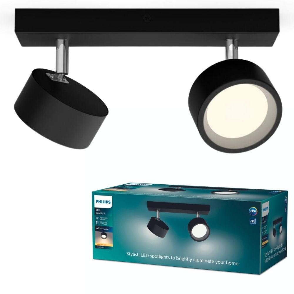 Philips Schwarz Bracia Aufbauspot Mit 2 Lichtpunkten (Schwarz) - 2700K - Bild 5