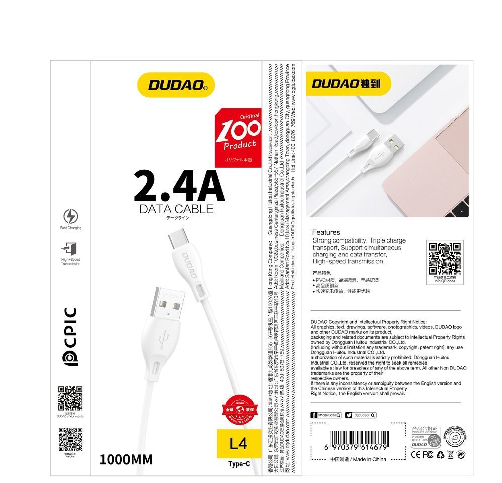 Oem Weiß Iphone Usb-Lightning-Kabel 2,4 A 1 M