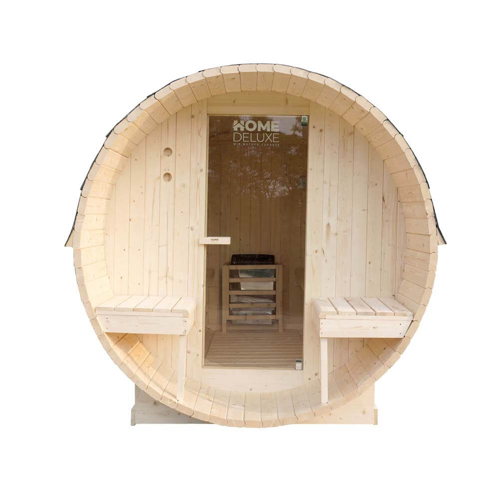 Home Deluxe - Sauna d'extérieur à tonneau lahti deluxe l - 195 x 220 cm pour 4 personnes