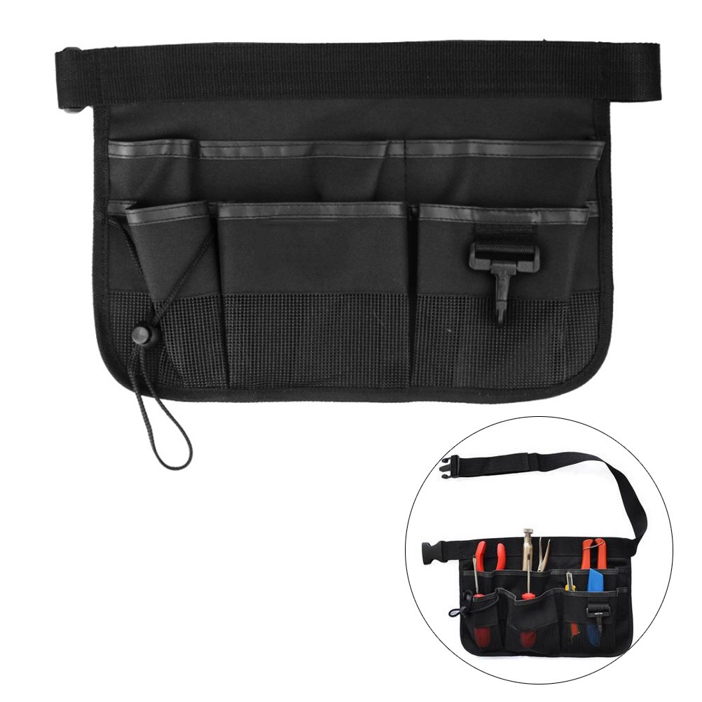 Sac banane porte-outils de jardinage en tissu Oxford, 7 poches, 34 x 23 cm, lot de 1