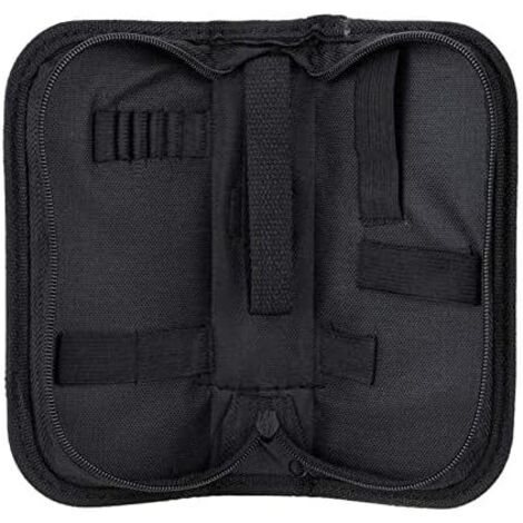 Sac à outils de réparation en nylon noir, 20,5 x 10 x 4,5 cm, à fermeture éclair