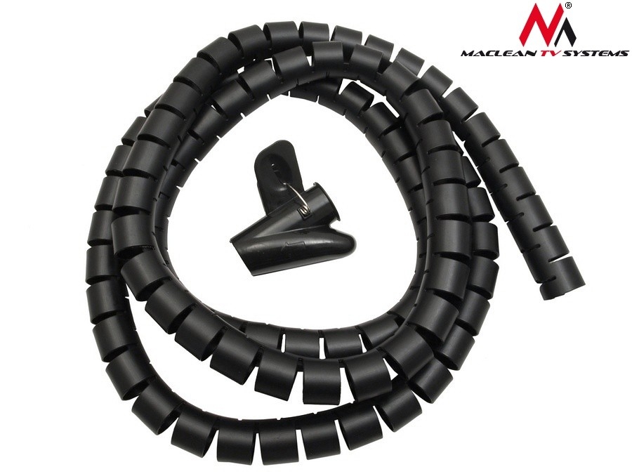 Mac Lean Schwarz Kabelorganisator 25 Mm 2 M Maclean Mctv-676