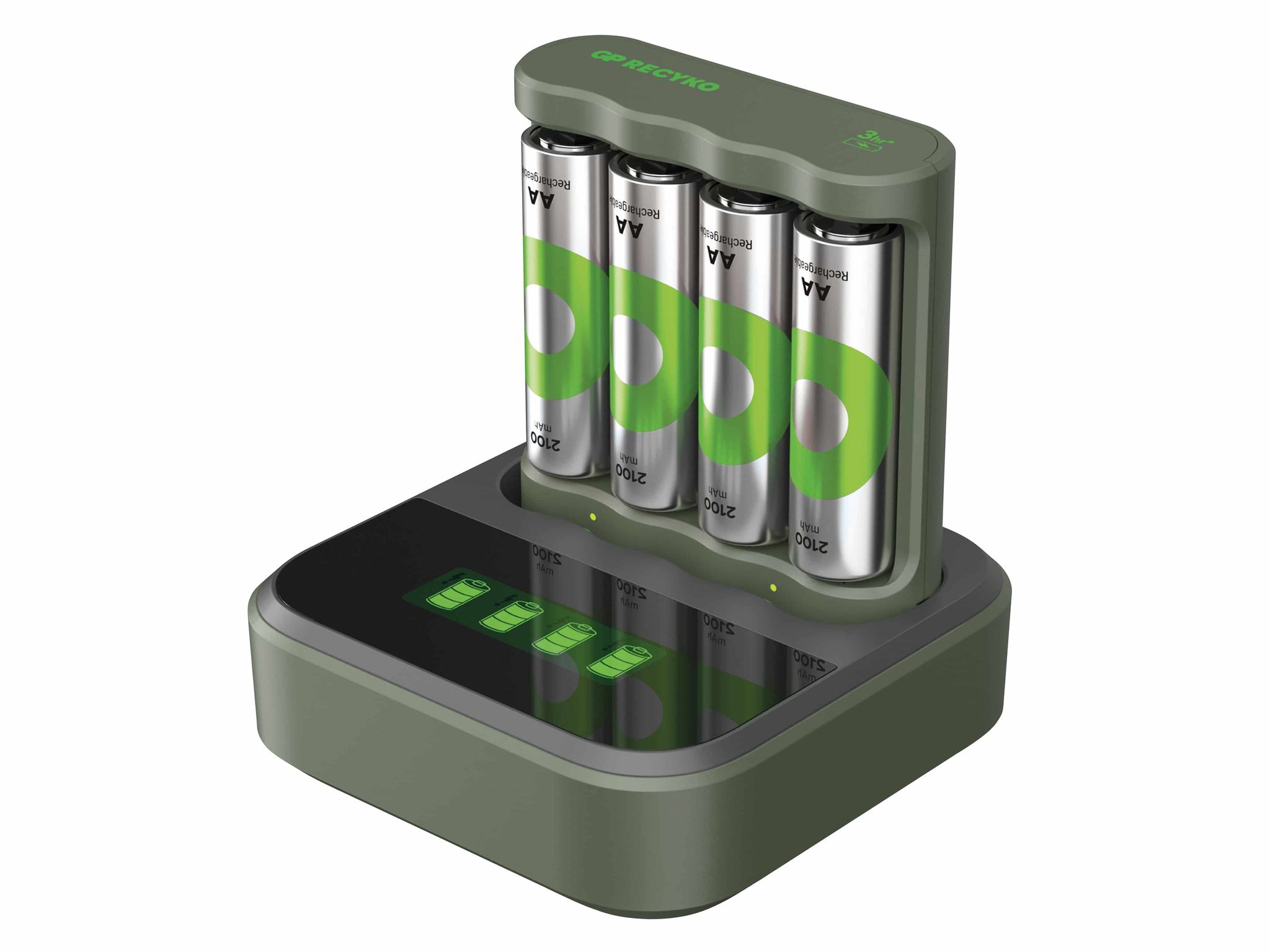 GP B441U USB-Ladegerät für Akkus, 4-Port, 2.5 Std. Ladezeit, Grau - Bild 5