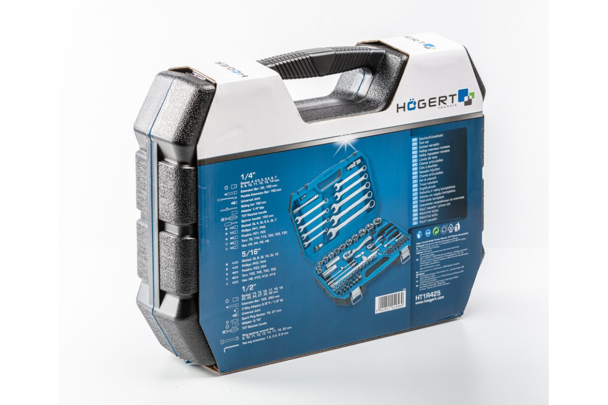 Bricoline Blau Högert Werkzeugsatz, 2-Farbiger Koffer, 85-Tlg.
