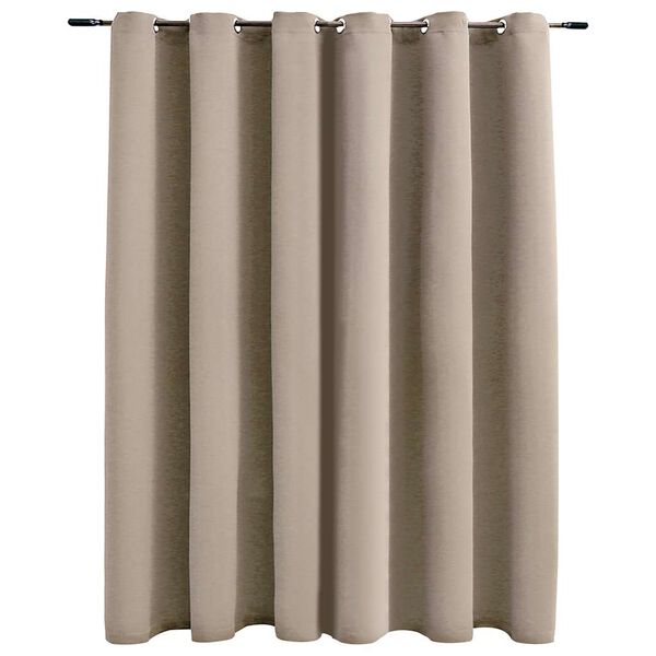 Rideaux Occultants À Anneaux Métalliques, Beige, 290 X 245 Cm