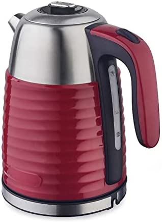 Maestro Mehrfarbig/Schwarz/Grau Elektrischer Wasserkocher 1 7L Mr-051-Red, Wasserkocher, Rot - Bild 3