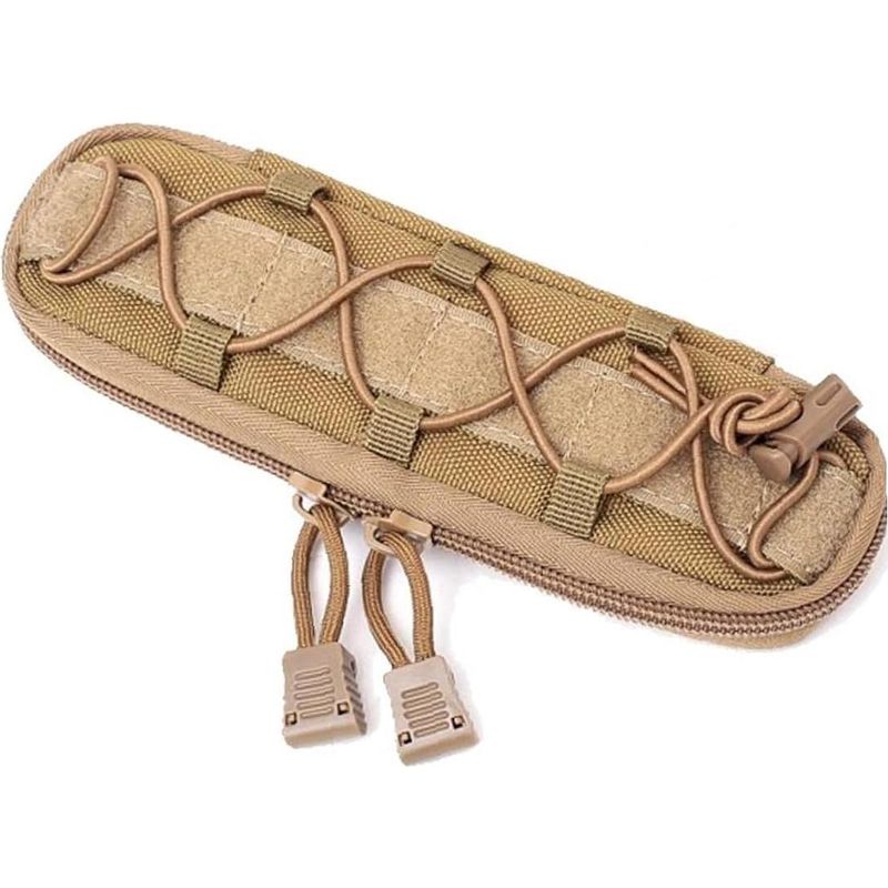 Sac de ceinture pour outils et couteau, 20 x 6 x 2,5 cm, kaki