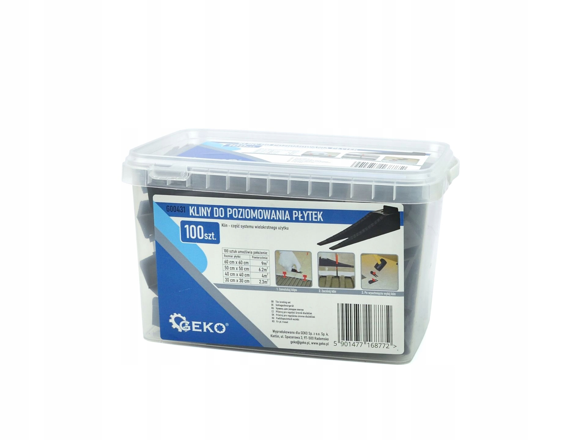 Import Produkt Für Fliesenverlegung Geko Tile Leveling Wedges 100 Pcs Wiederverwendbar Einfach Zu Bedienen