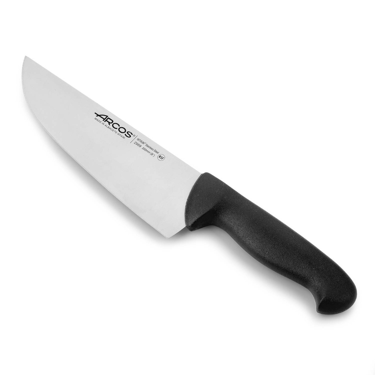 Arcos Unisex Schwarz Fleischermesser Farbe - Prof 295925 Edelstahl Nitrum Und Mango Ergonomisches Es Polypropylen Und 20 Cm Klinge, Vitrine